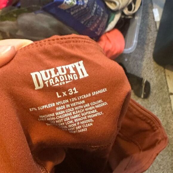 Duluth Trading Women's Orange Track Pants Size L Activewear 31" Inseam - Picture 3 of 4